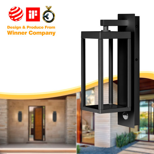 Latitude Run® 2Pack PIR Sensor Outdoor Wall Sconce Exterior IP54